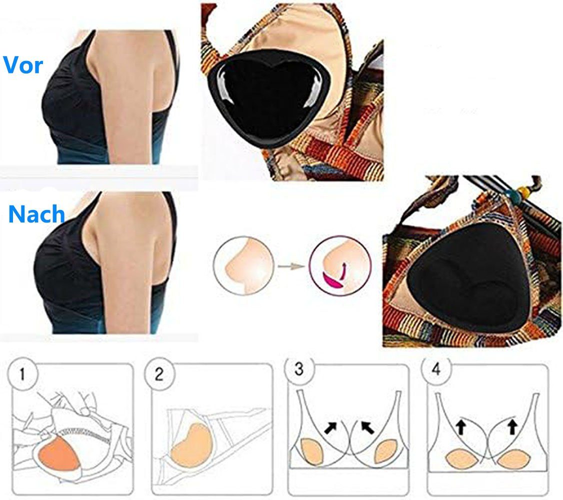 DRSEON BH-Einlagen 3 Paar BH Pads Selbstklebende Einsätze Abnehmbare (3 Paar)