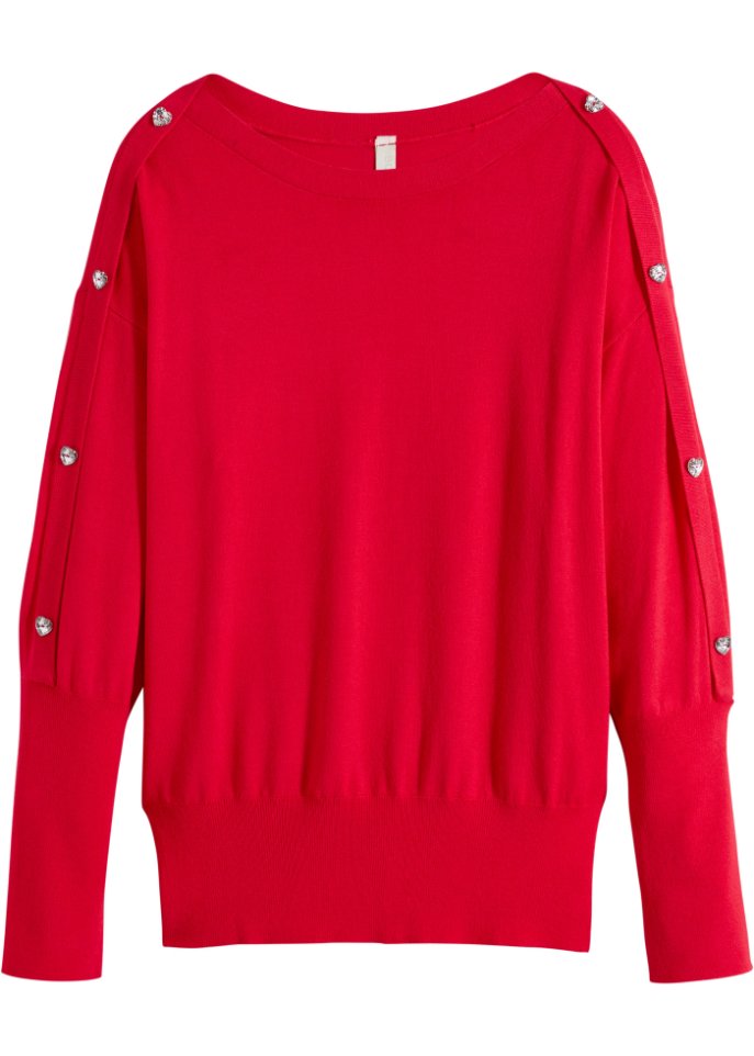 Pullover mit Herzknöpfen