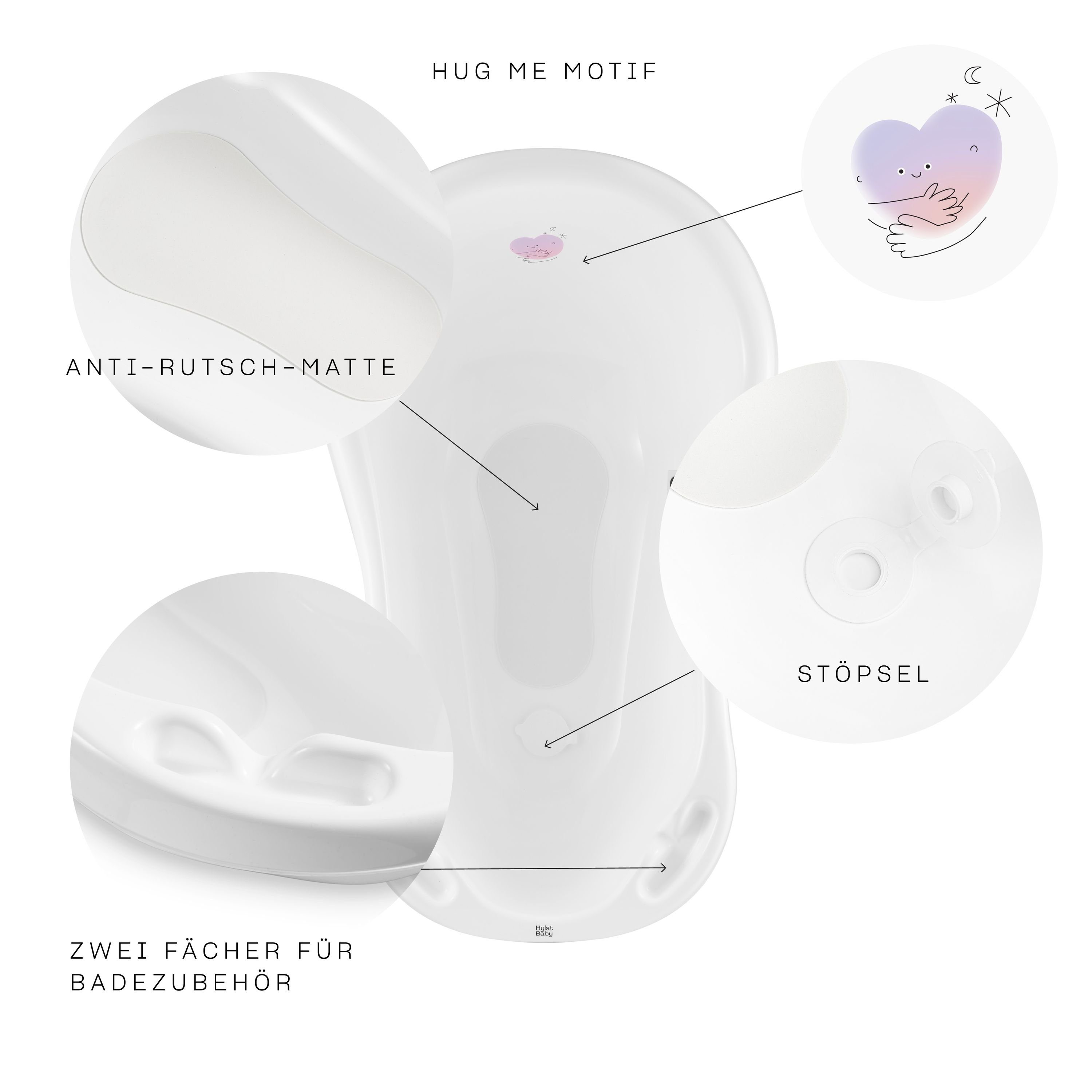 Hylat Baby Babybadewanne Produkte für Kinder, (Set)