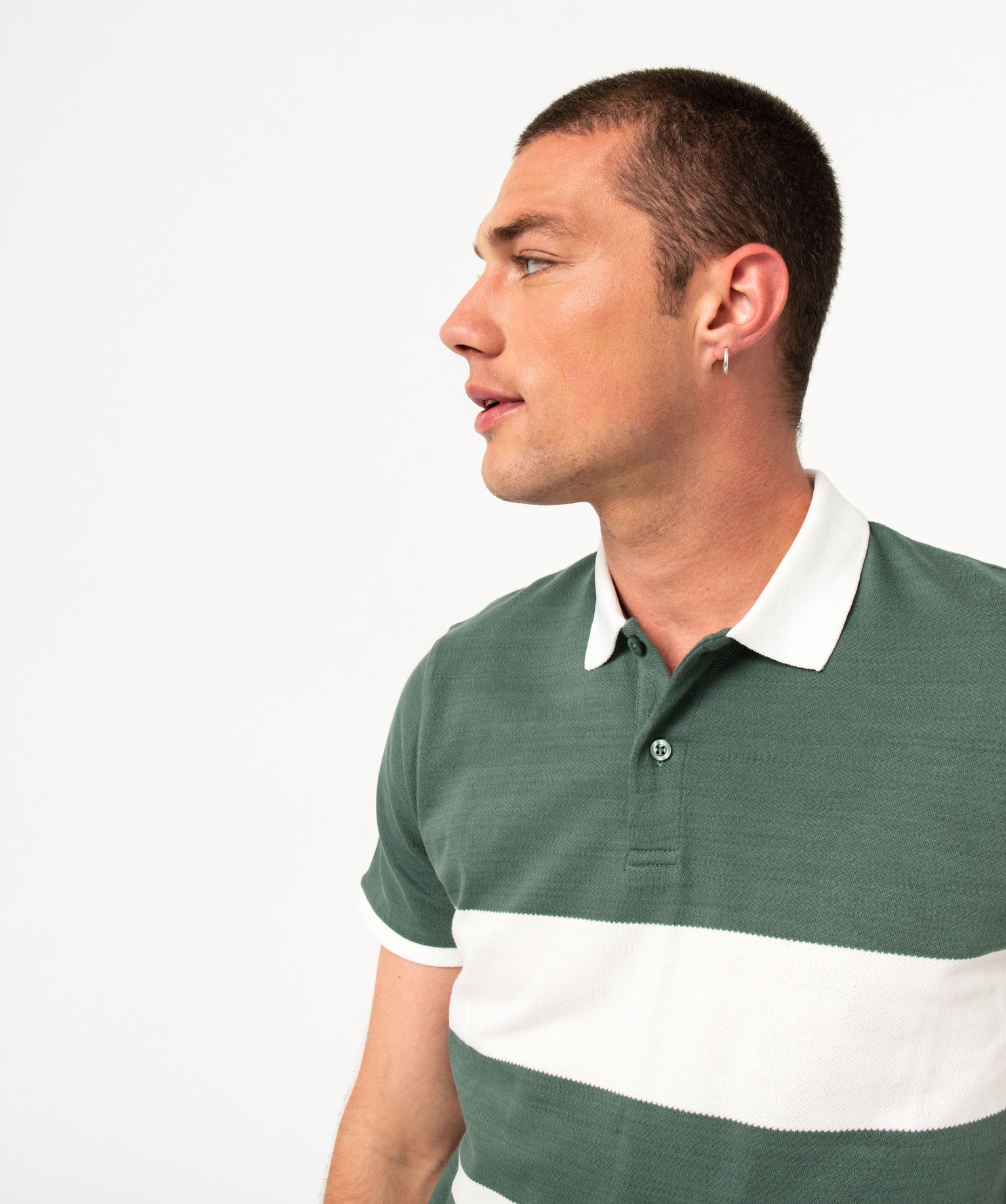 Polo manches courtes bicolore homme raye | GEMO