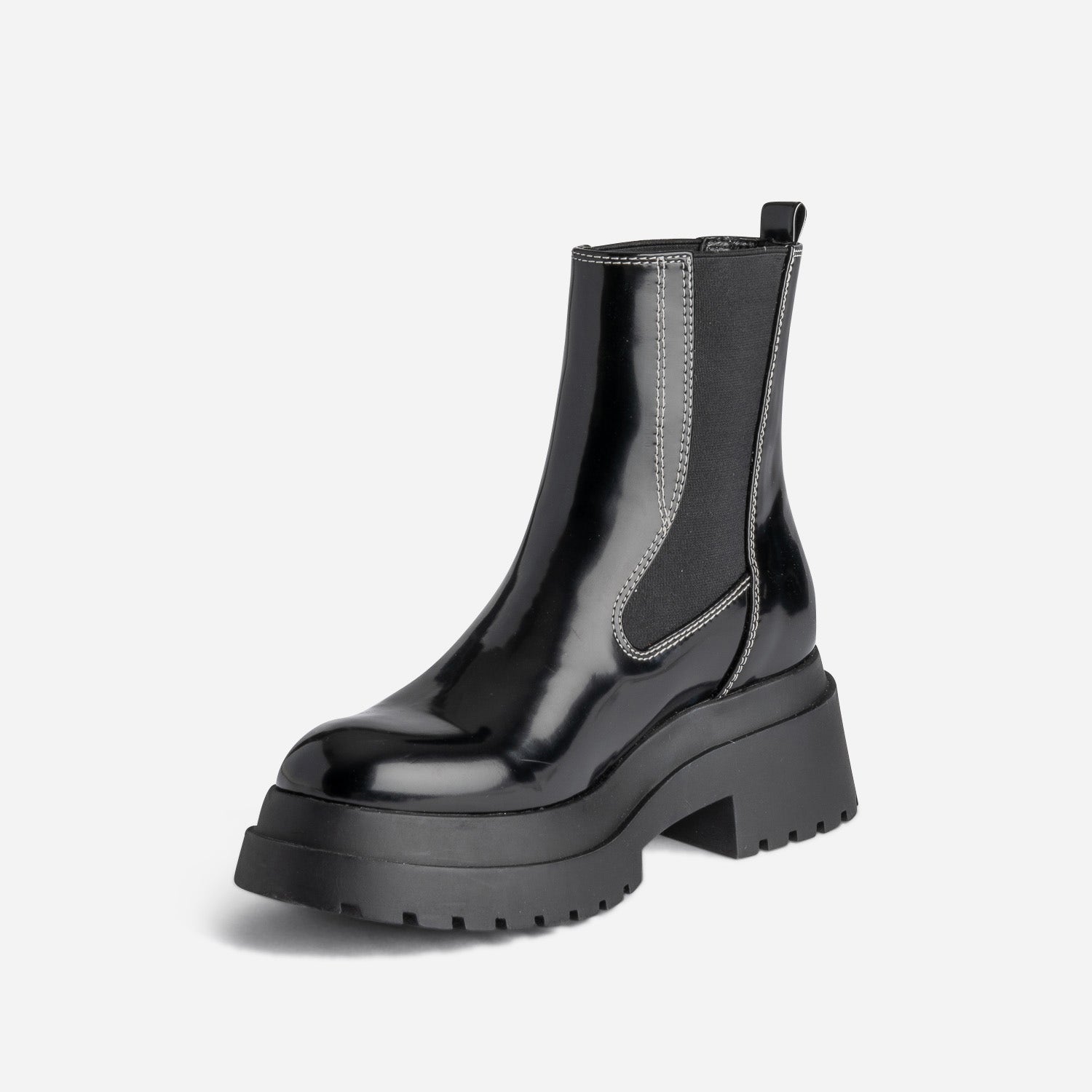 Chelsea boots TEXTO noir glacé cranté