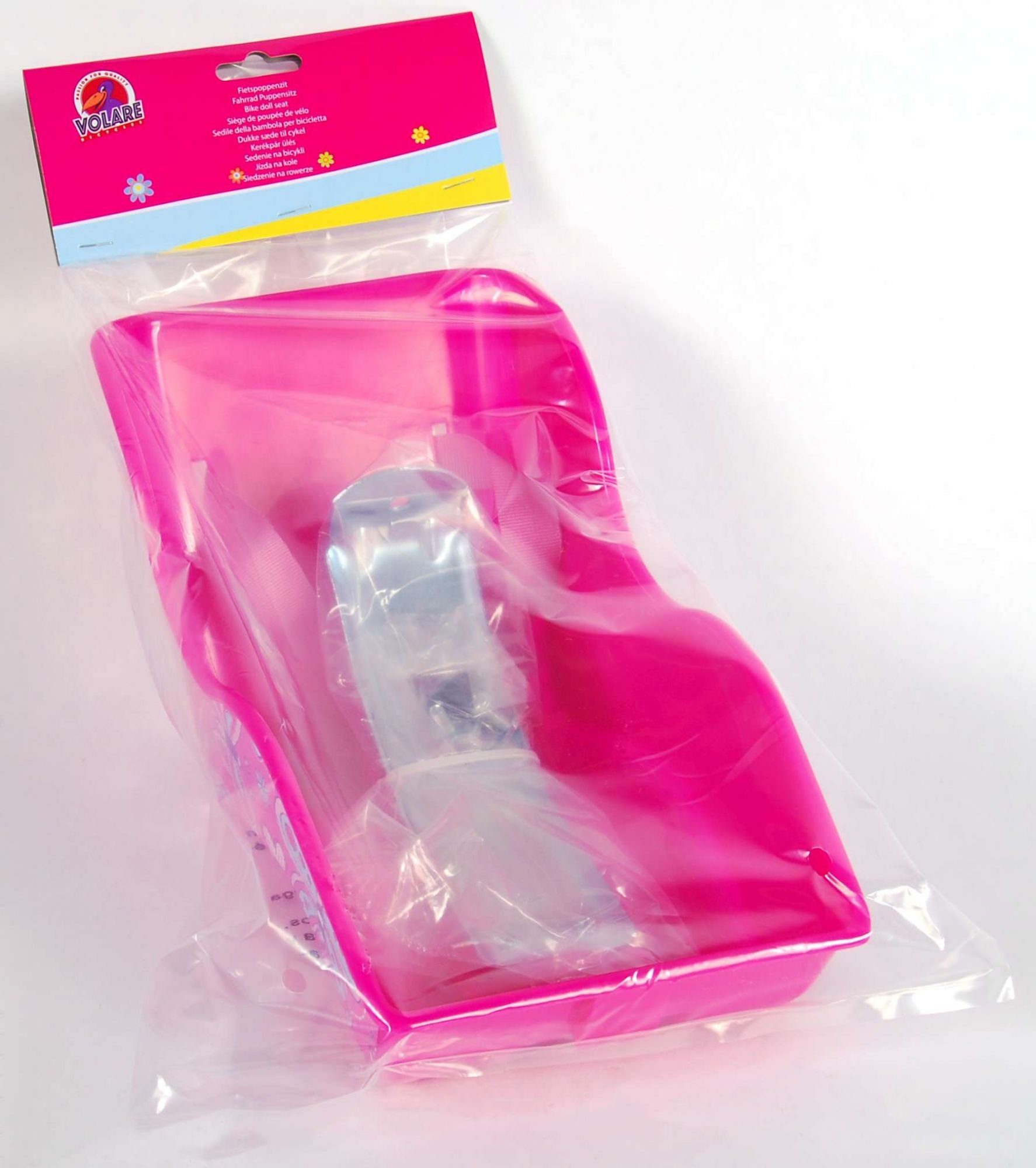 TPFSports Fahrradkindersitz Volare Puppensitz für Fahrräder, bis: 5 kg, (Puppensitz für Kinderfahrrad), Fahrradsitz Puppe Rosa