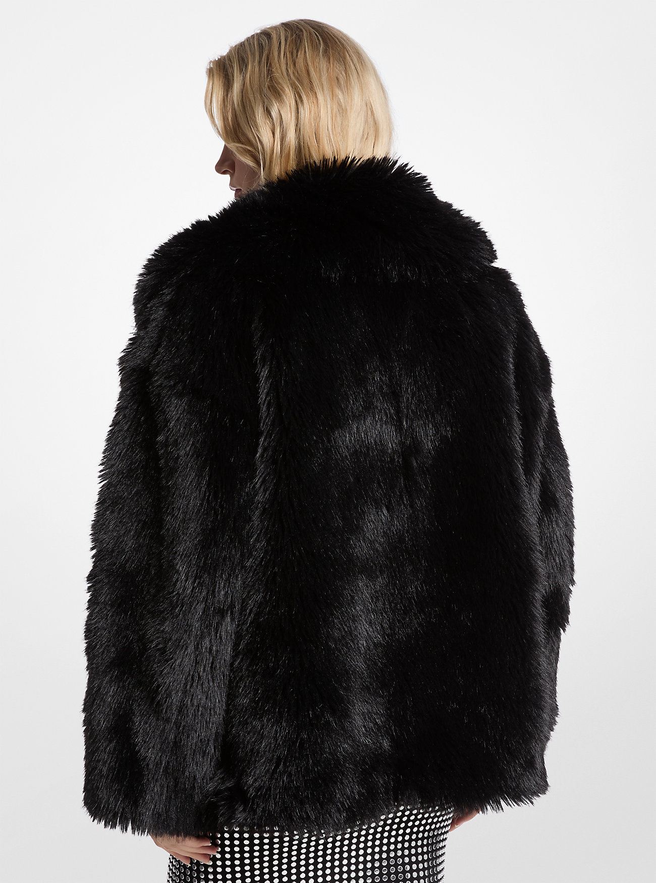 Fuskepels Peacoat - SVART/SVART