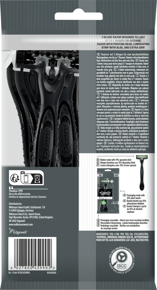 Einwegrasierer, Extra Essential 3 Activ, 6 St