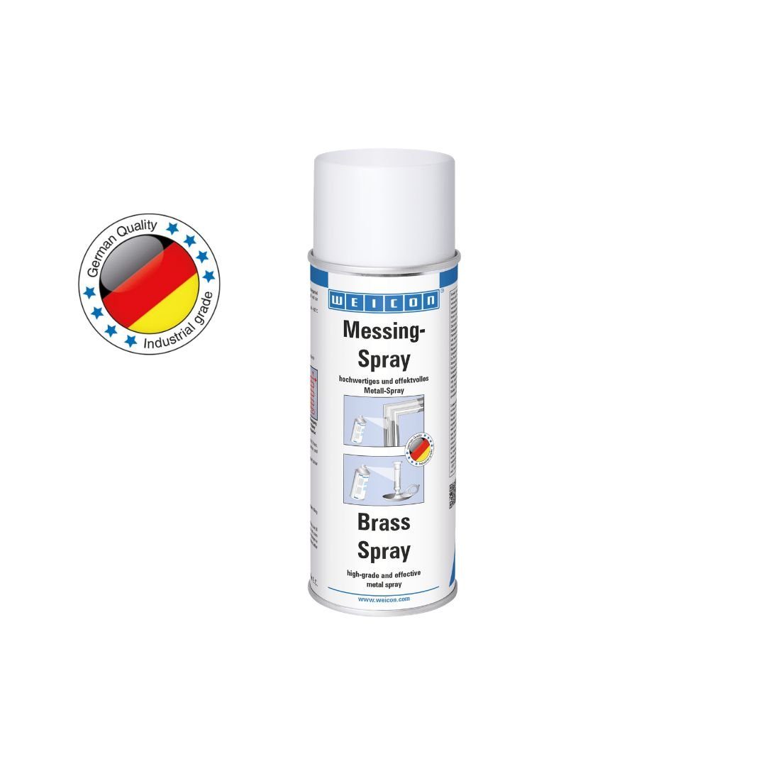 WEICON Metallglanzfarbe Messing-Spray, Schutz und optische Aufwertung von Metallteilen