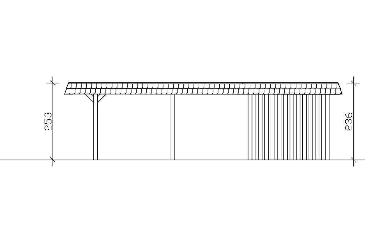 Skanholz Doppelcarport Wendland, BxT: 630x879 cm, 216 cm Einfahrtshöhe