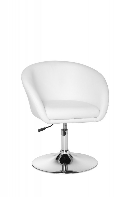 Amstyle Lift Design Drehsessel Sessel Leder Optik Weiß
