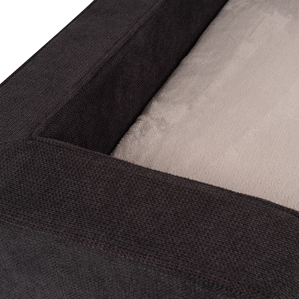 Knuffelwuff Hundebetten Knuffelwuff orthopädisches Hundebett mit Wendekissen aus Velours Bellamy schwarz XL