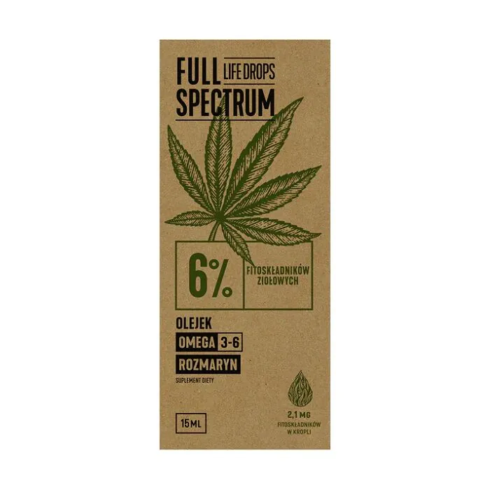 Aceite de cáñamo con CBD de espectro completo + CBDa al 6%, 15 ml.
