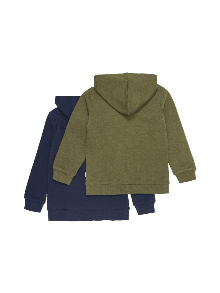 Minymo Kapuzensweatjacke MISweat Jacket w. hood (2-pack) - 5752  Sweatshirtjacke mit Kapuze in Grün günstig kaufen