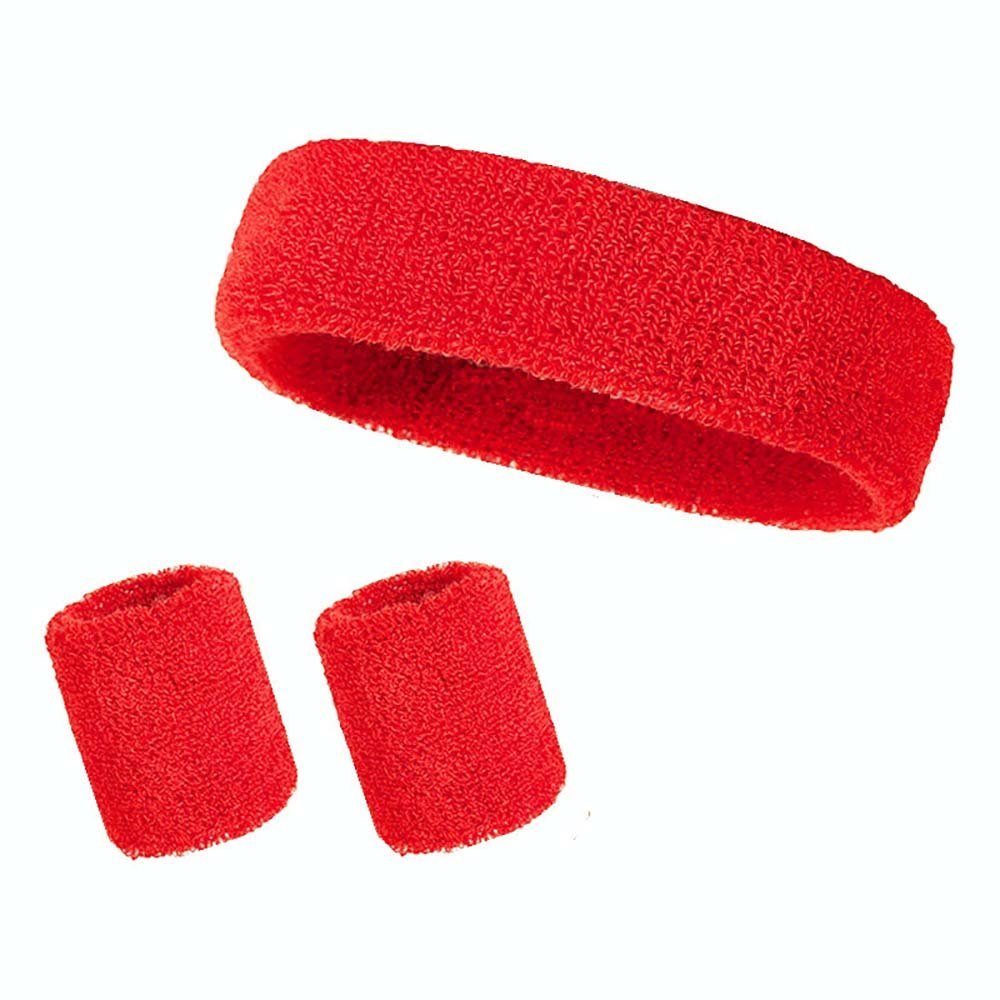 DRSEON Schweißband Armband Set Sport Stirnbänder Handgelenkbänder Sportbänder