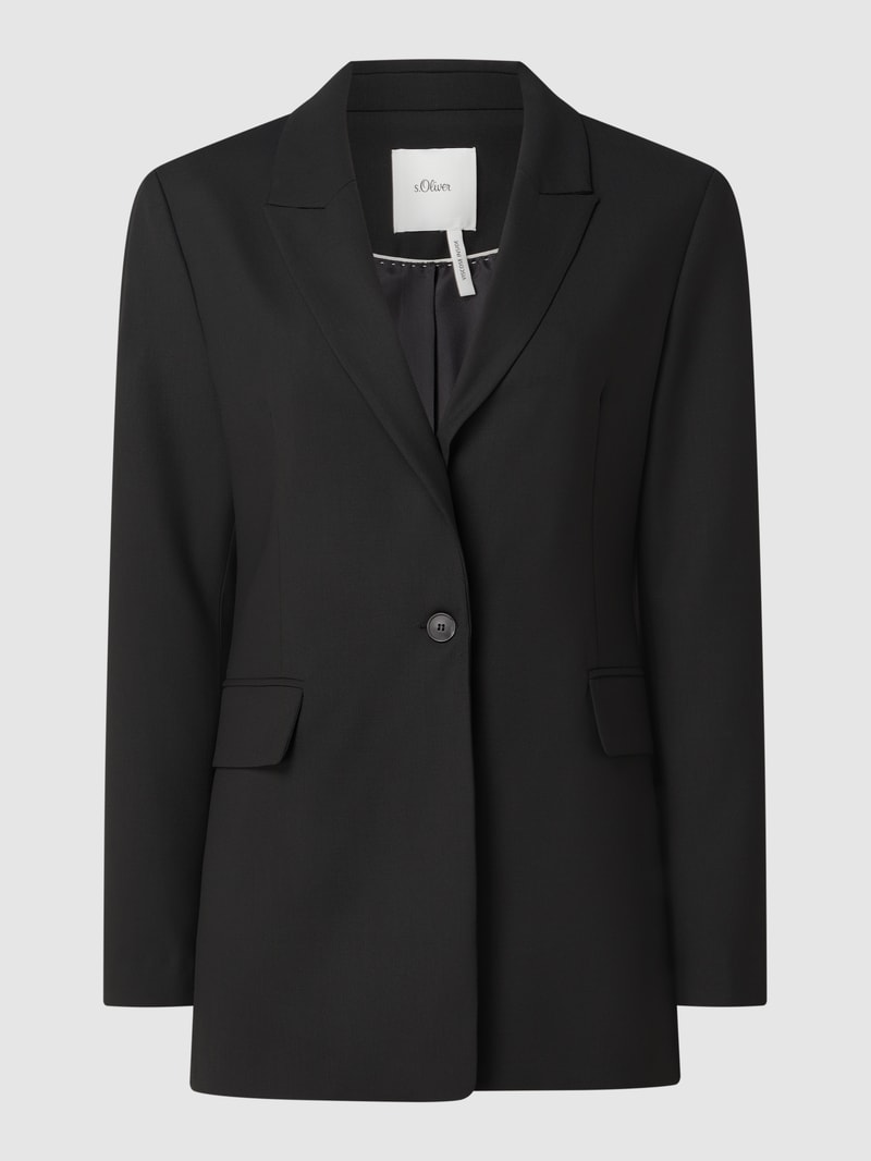Blazer aus Viskosemischung in black