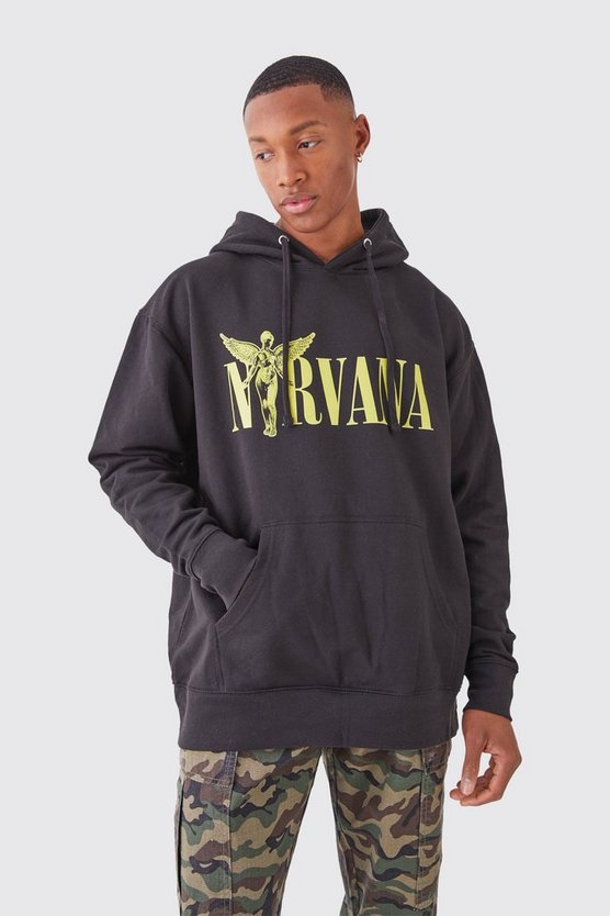 Oversize Hoodie mit Nirvana-Print