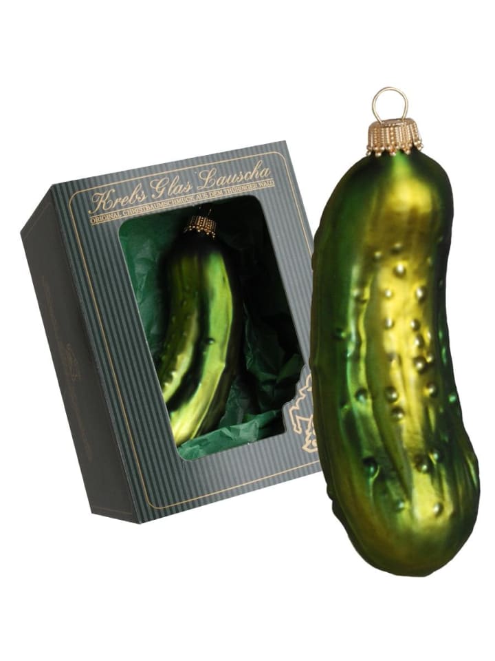 Krebs Glas Lauscha Baumschmuck-Glasornament in Grün günstig kaufen 100 mm