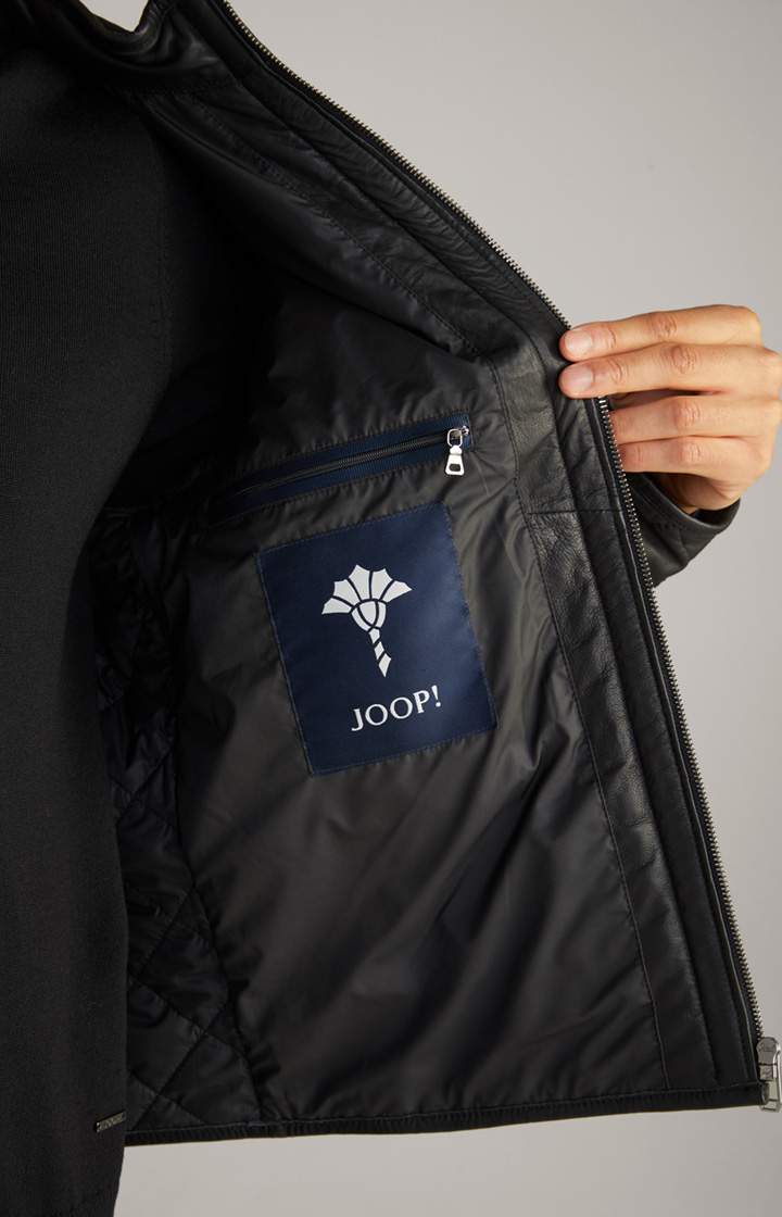Lederjacke Boy in Schwarz