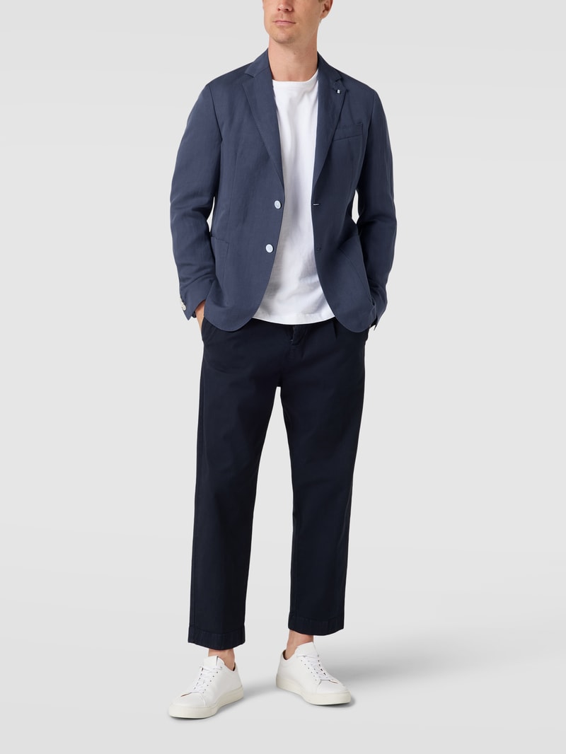 Slim Fit 2-Knopf-Sakko Modell 'Hanry' in marineblau