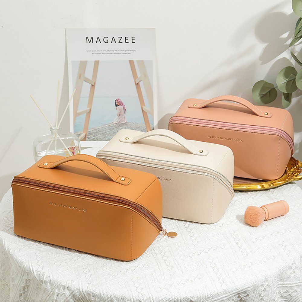 Geborgenheit Kosmetiktasche Reise Kosmetiktasche Damen (Tragbare Schminktasche Damen, 1-tlg., Wasserdichter Organizer), Reise Make Up Tasche mit Großem Fassungsvermögen mit Trennwand