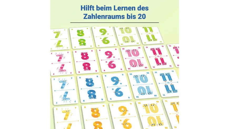 Ravensburger Spiel - Elfer Raus! Junior - Kartenspiel für Kinder und Erwachsene, Zahlenraum 1-20