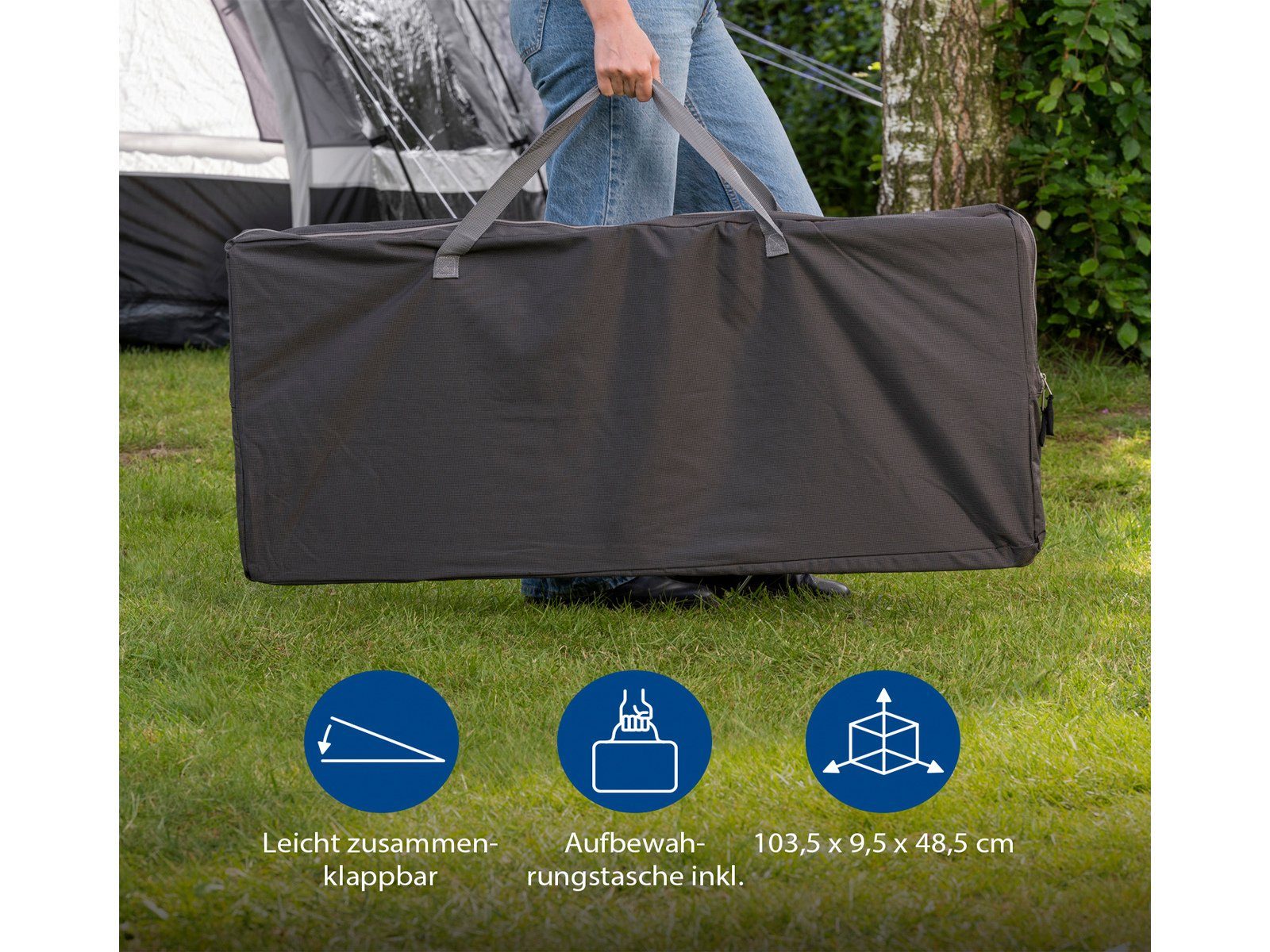 Campart Stoffschrank Camping Küchenbox für Aussen-Küche großer Outdoor-Schrank faltbar