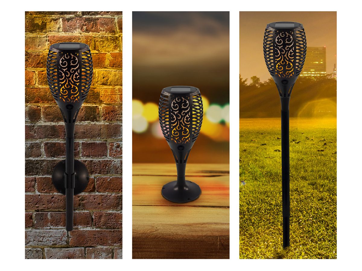 Solar LED Gartenfackel 3 Optionen Solarlampe