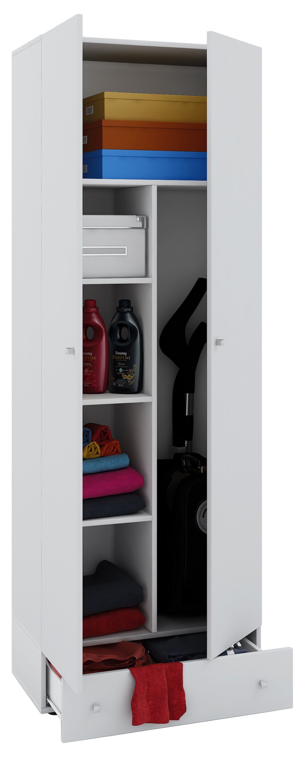 VCM Mehrzweckschrank Holz Besenschrank Staubsauger Putzschrank Vandol S (1-St)