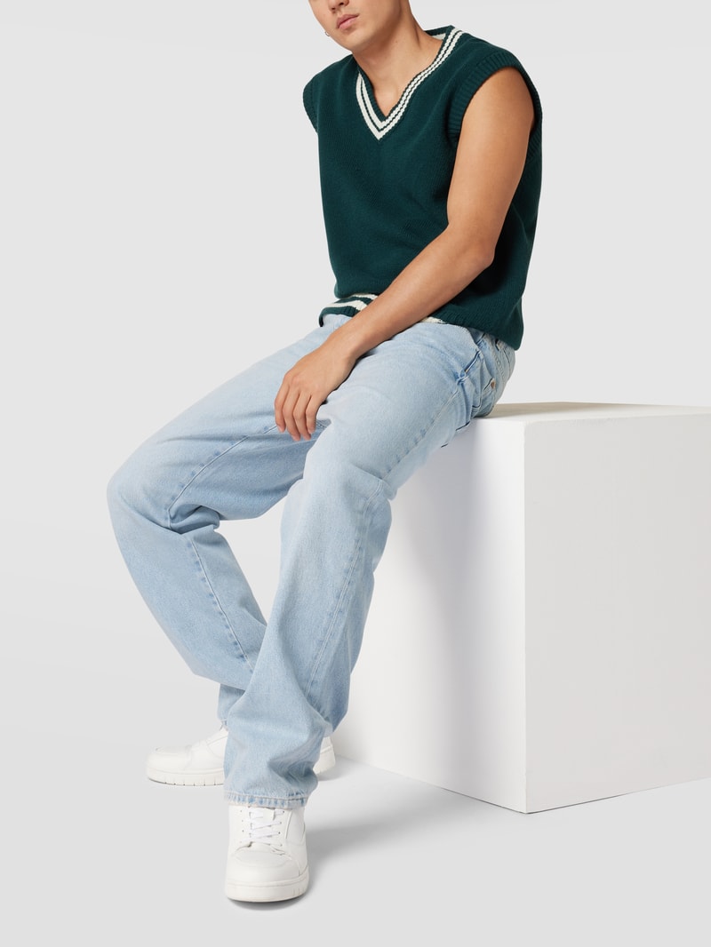 Baggy Fit Jeans mit Brand-Detail in hellblau