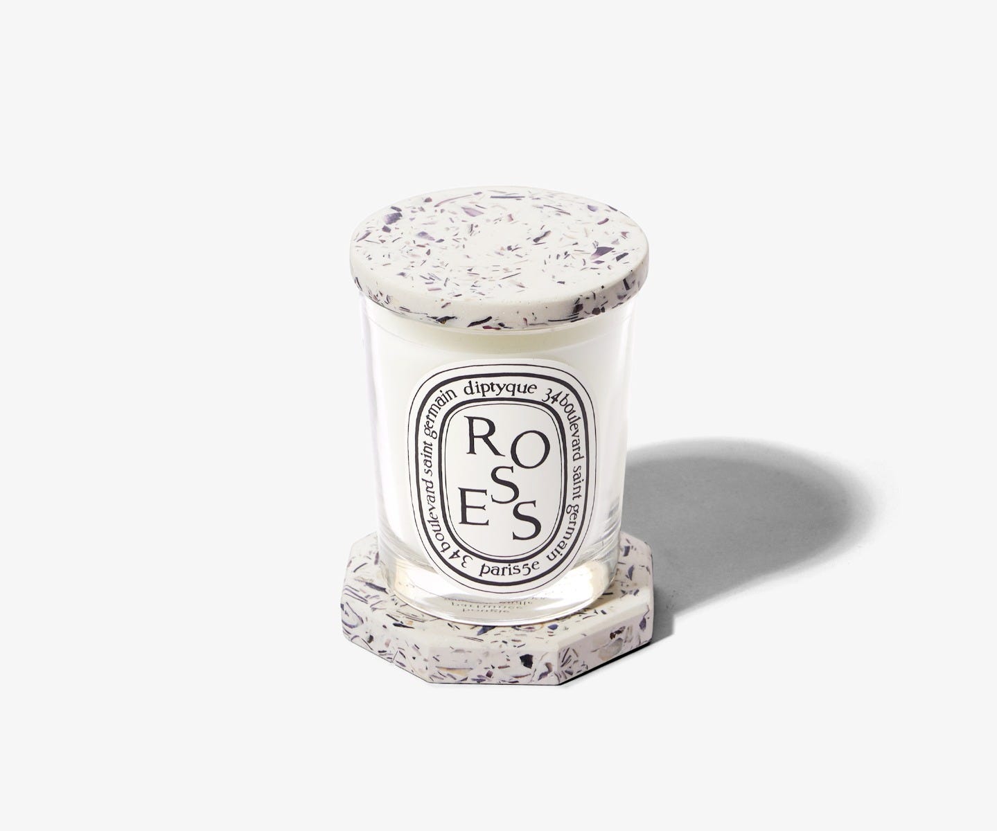 Socle octogonal Coquillage - Pour bougie petit modèle et bougie modèle classique
