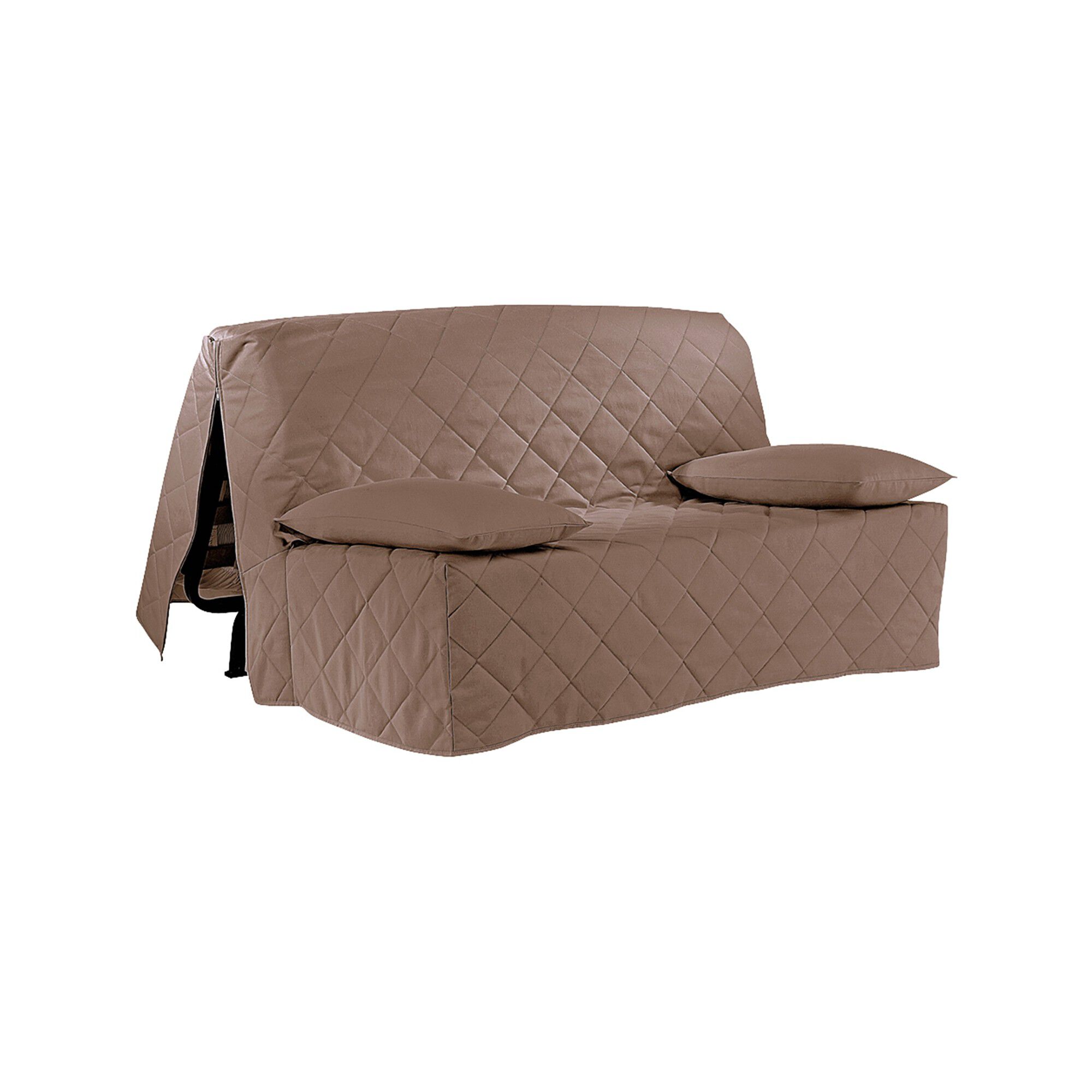 Housse canapé BZ coton bachette uni matelassé