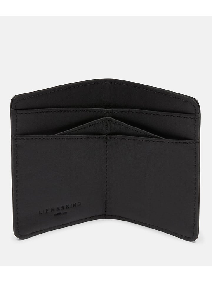 LIEBESKIND BERLIN Leder-Kartenetui in Schwarz - (B)10 x (H)7 x (T)1 cm günstig kaufen onesize