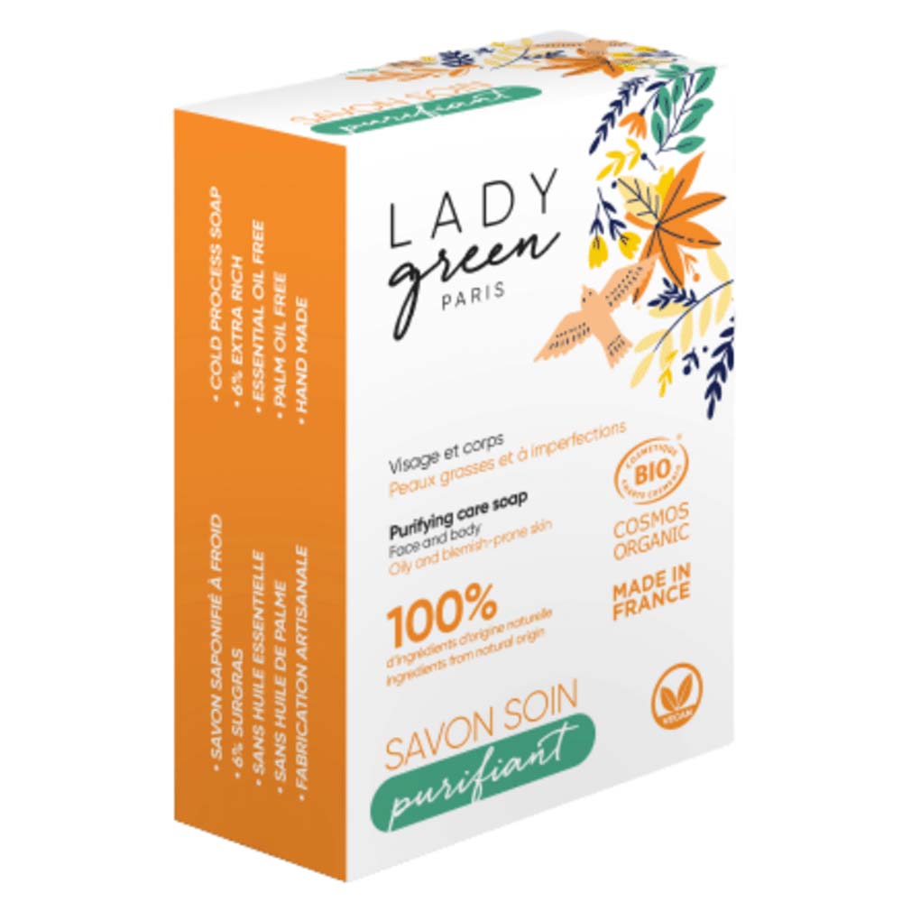 LADY green Reinigende Seife Gesicht & Körper 100 g