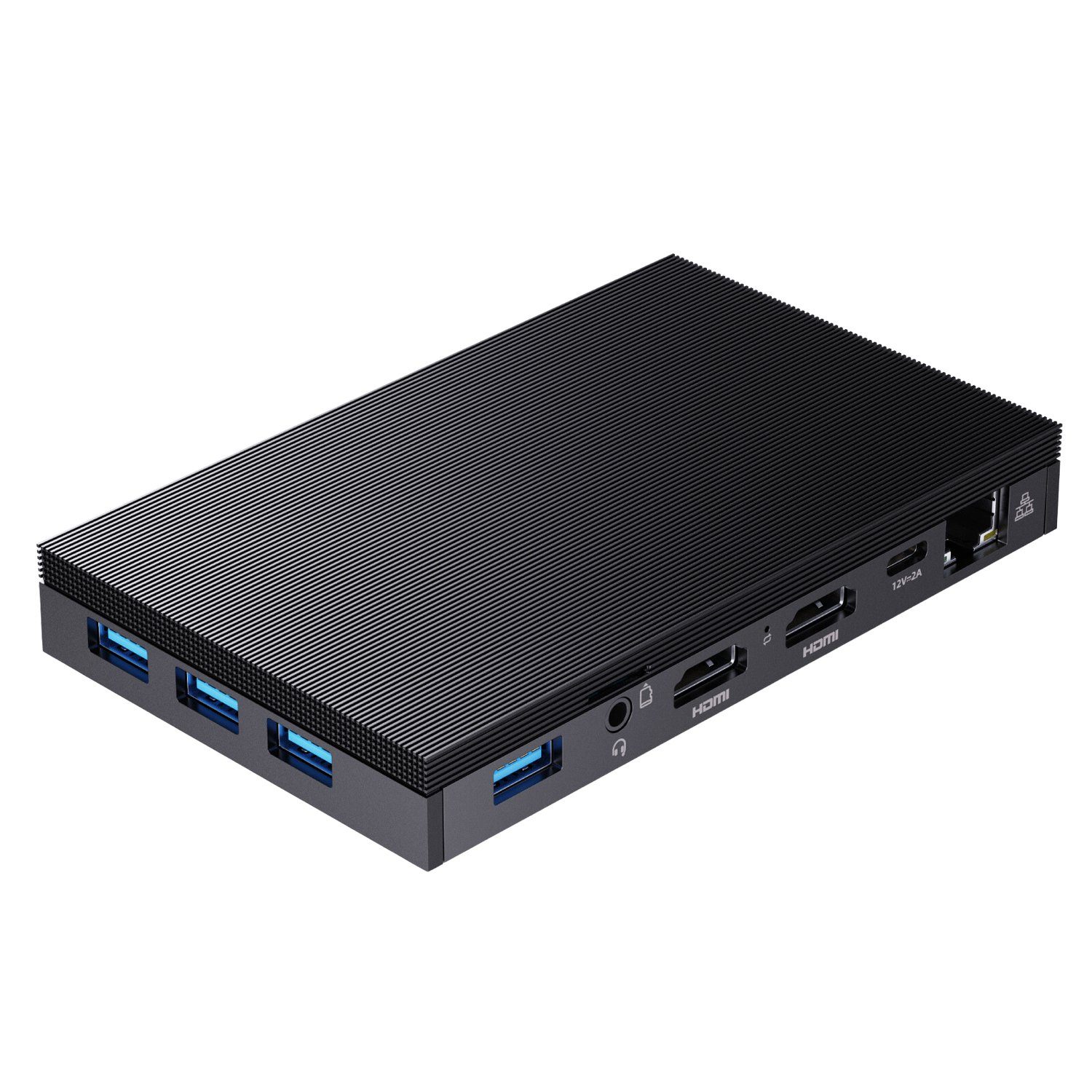Orbsmart AW-12L Mini-PC (Intel Gemini Lake R J4125, 8 GB RAM, 128 GB HDD, Windows 11 Pro 4K Computer Desktop-PC, lüfterlos, stromsparend)