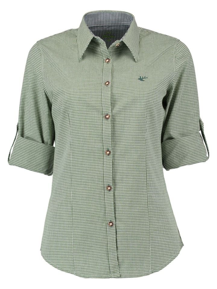 OS-Trachten Trachtenbluse Ututu in khaki/schlamm günstig kaufen