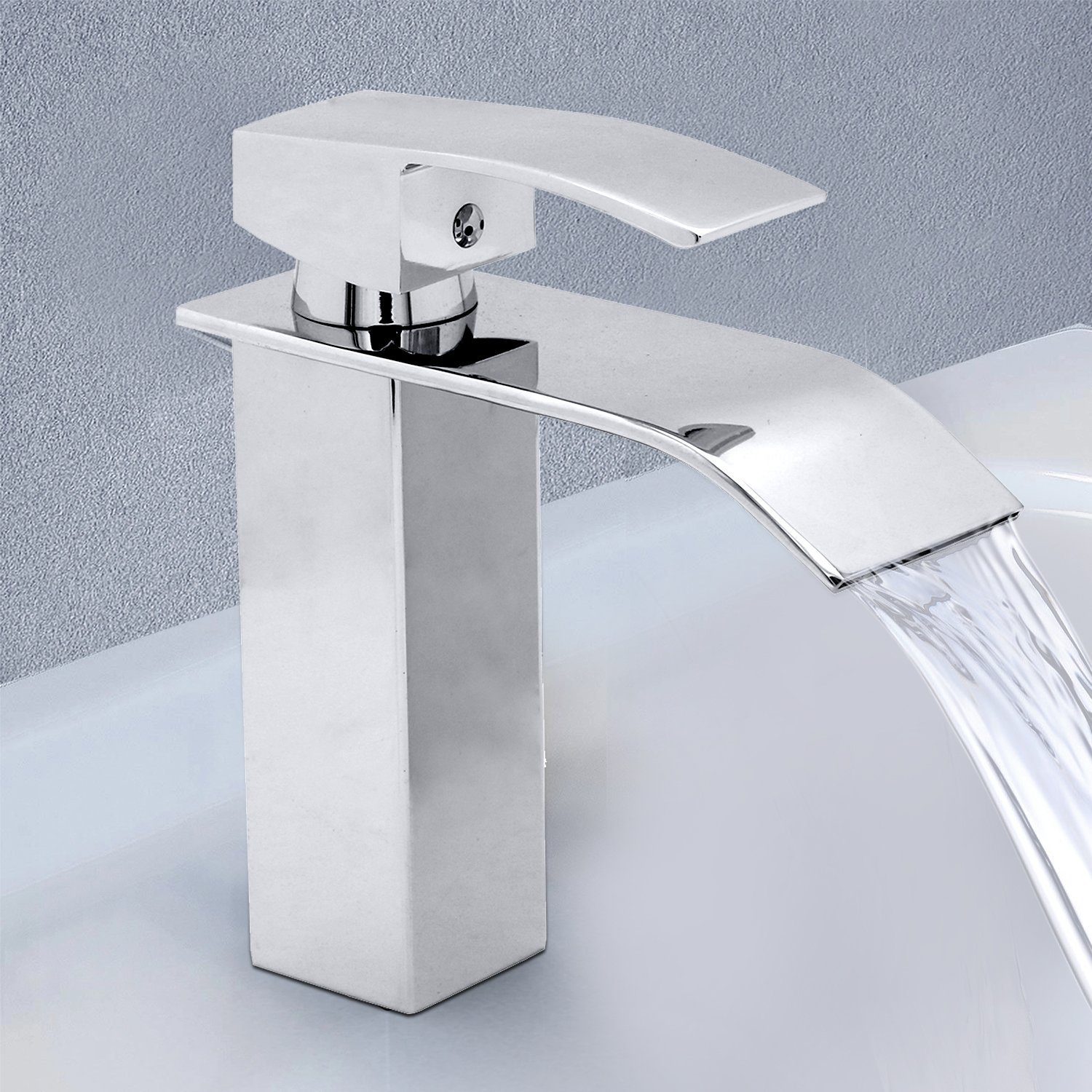 TolleTour Waschtischarmatur Wasserhahn Hochdruck Waschtischmischer Messing Bad Armatur Mischbatterie Einhebelmischer Spültisch