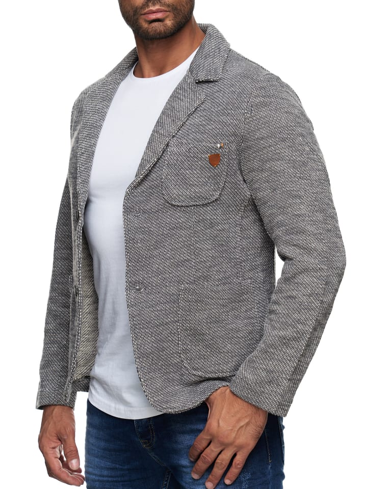 RESLAD Sakko Strick in grau günstig kaufen