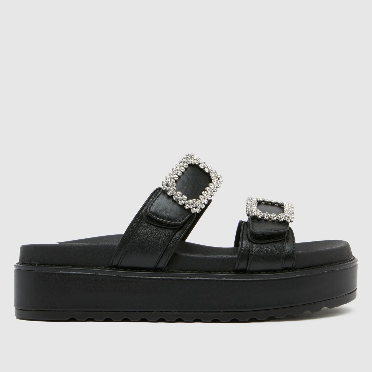 Steve Madden monumentális szandálok fekete és ezüst színben