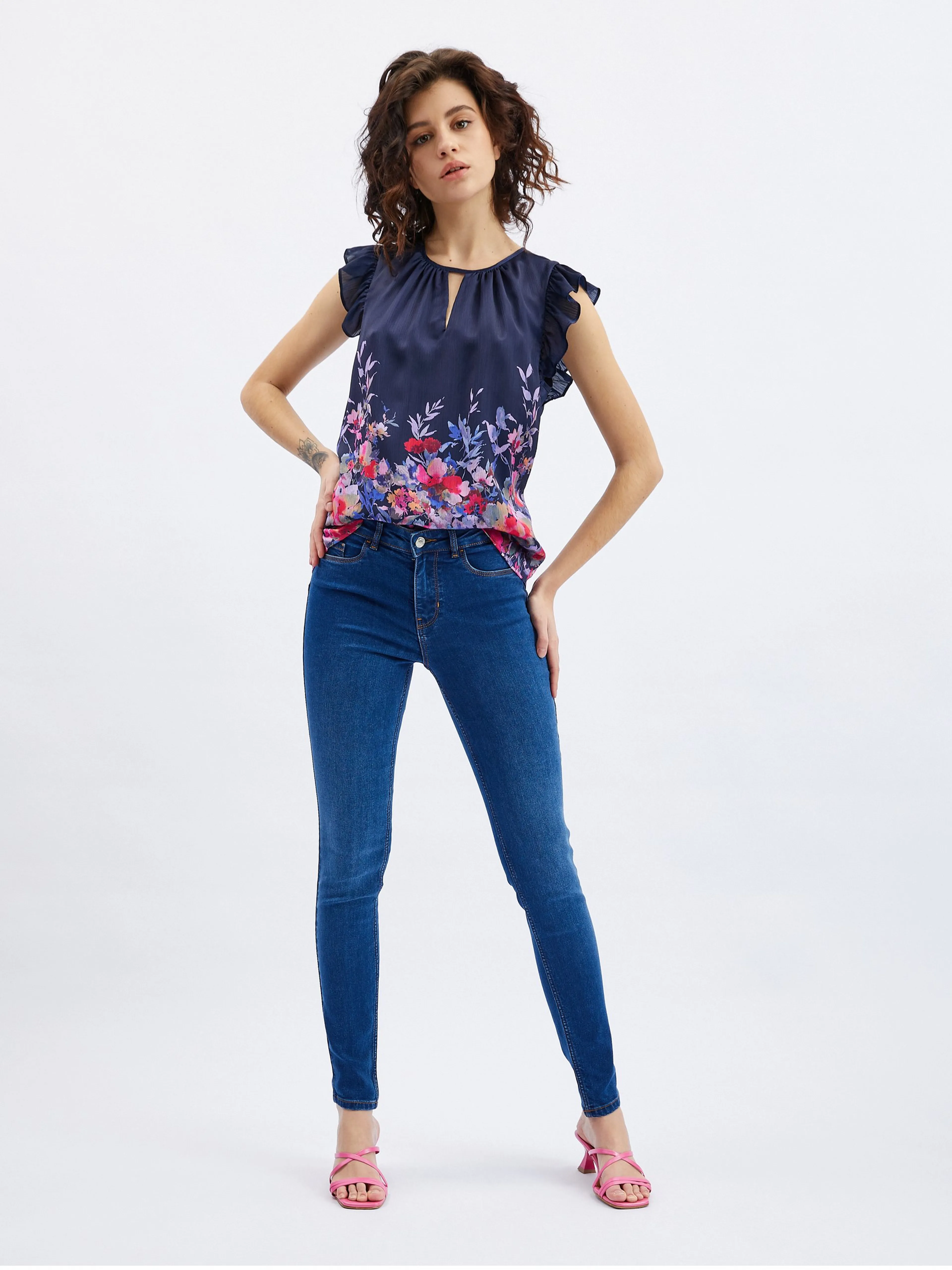 Blaue Damen-Skinny-Jeans ORSAY