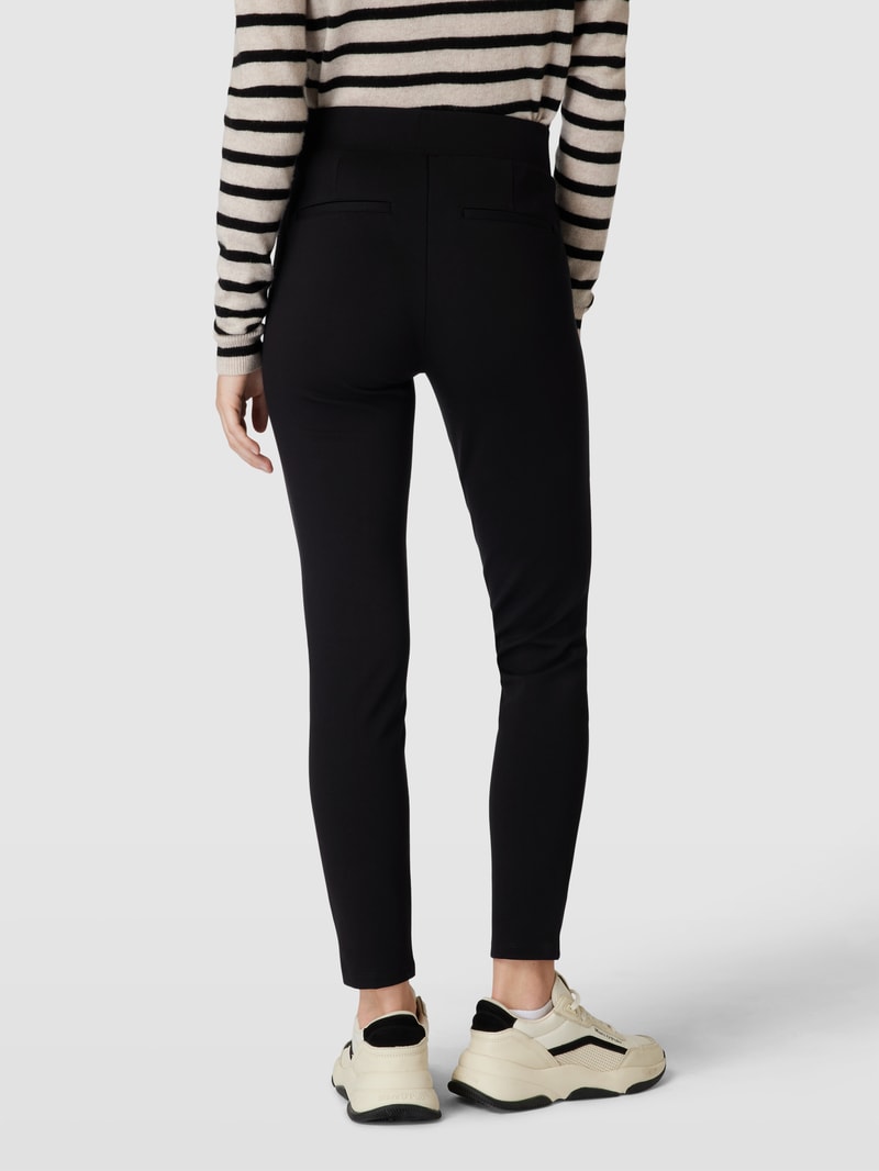 Leggings mit Ziernähten in schwarz