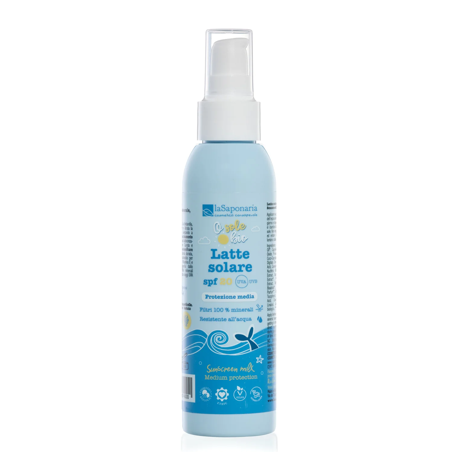Osolebio Sun Milk SPF20 - Mlijeko za sunčanje za tijelo sa srednjom zaštitom, mlijeko za sunčanje za lice sa srednjom zaštitom.