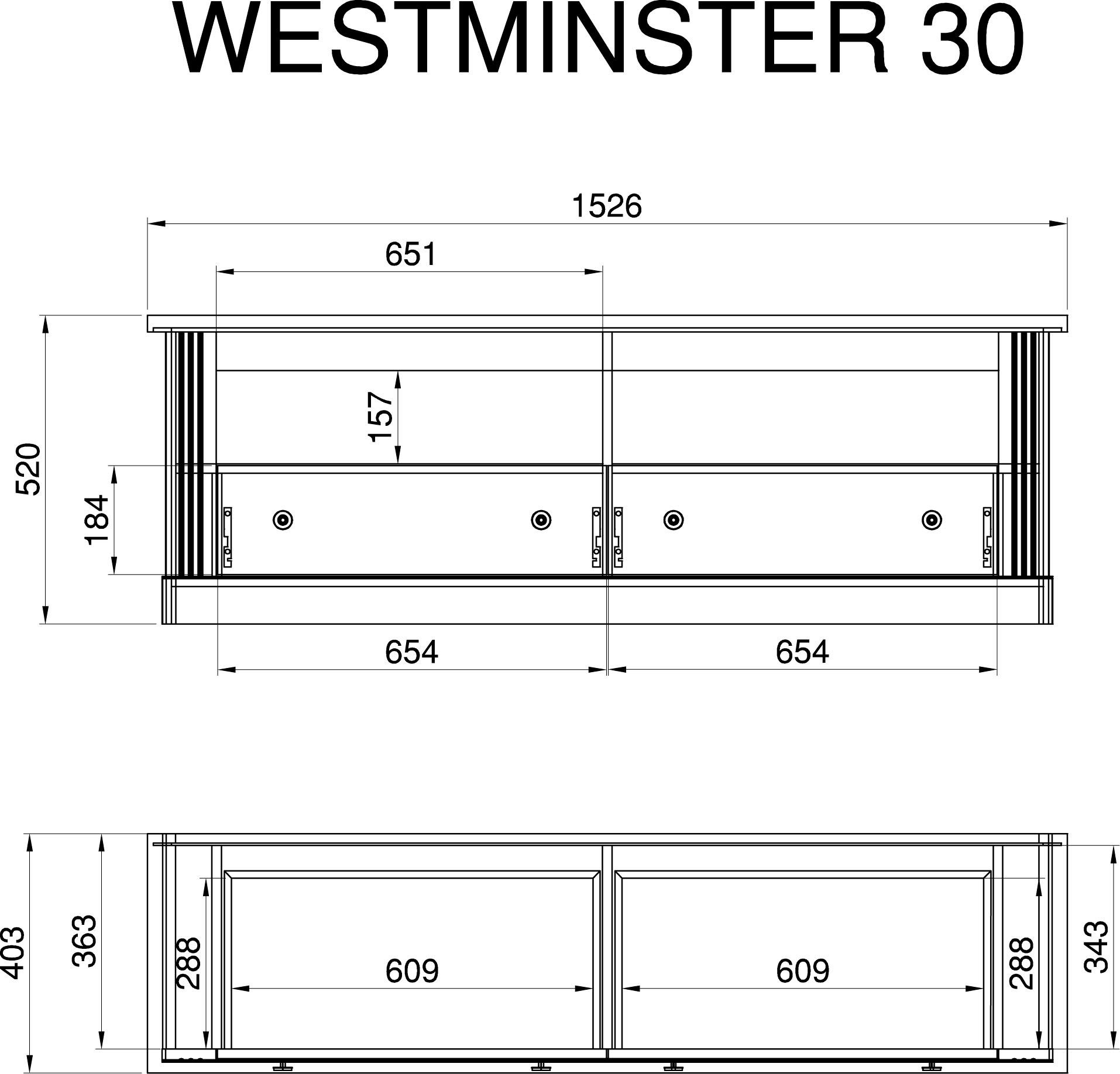 Home affaire Lowboard Westminster, Fernsehtisch in romantischem Landhausstil