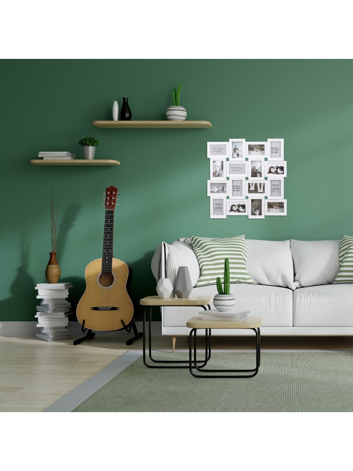 relaxdays Bilderrahmen 16 Bilder in Weiß - (B)70 x (H)70 cm günstig kaufen onesize