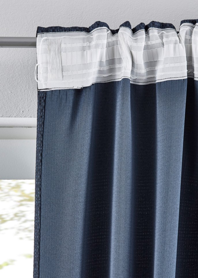 Jacquard Verdunkelungsvorhang mit Thermofunktion (1er Pack)