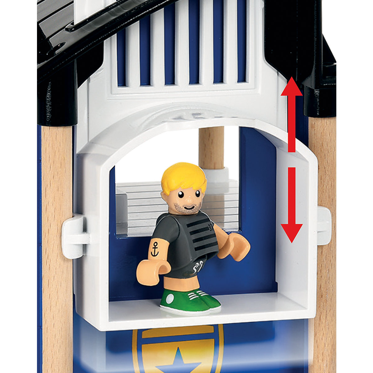 Polizeistation mit Einsatzfahrzeug