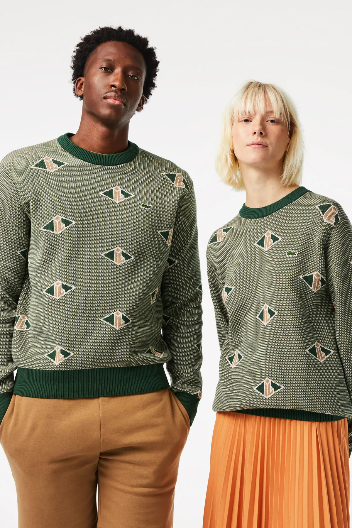 Lacoste  VERT/VIENNOIS-FARINE Pullover für Unisex