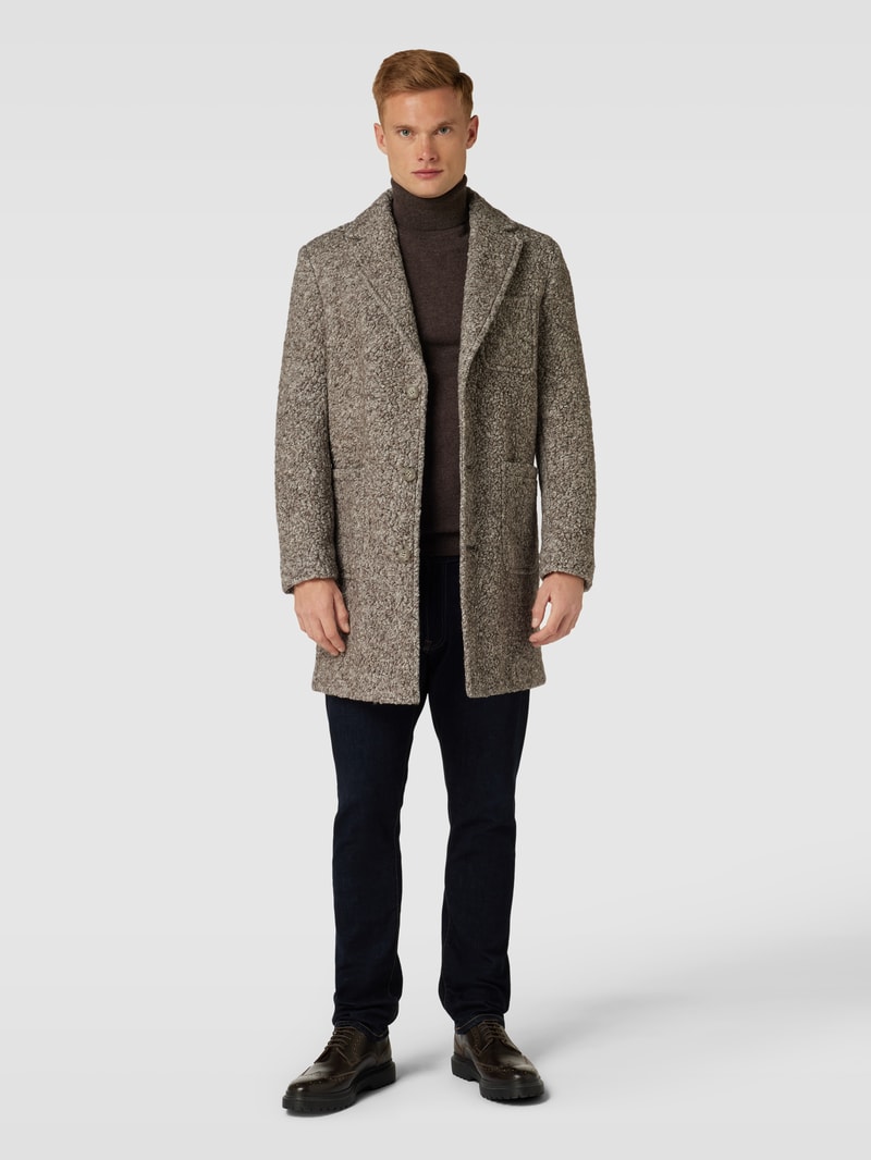 Kurzmantel mit Brusttasche Modell 'Lord' in beige