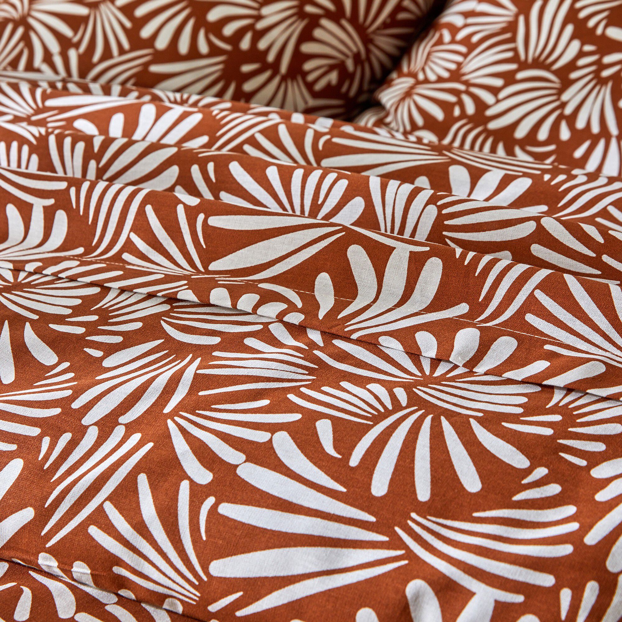 Linge de lit Vick en coton imprimé graphique