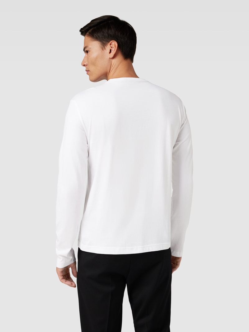 Longsleeve mit Label- und Logo-Print in weiß