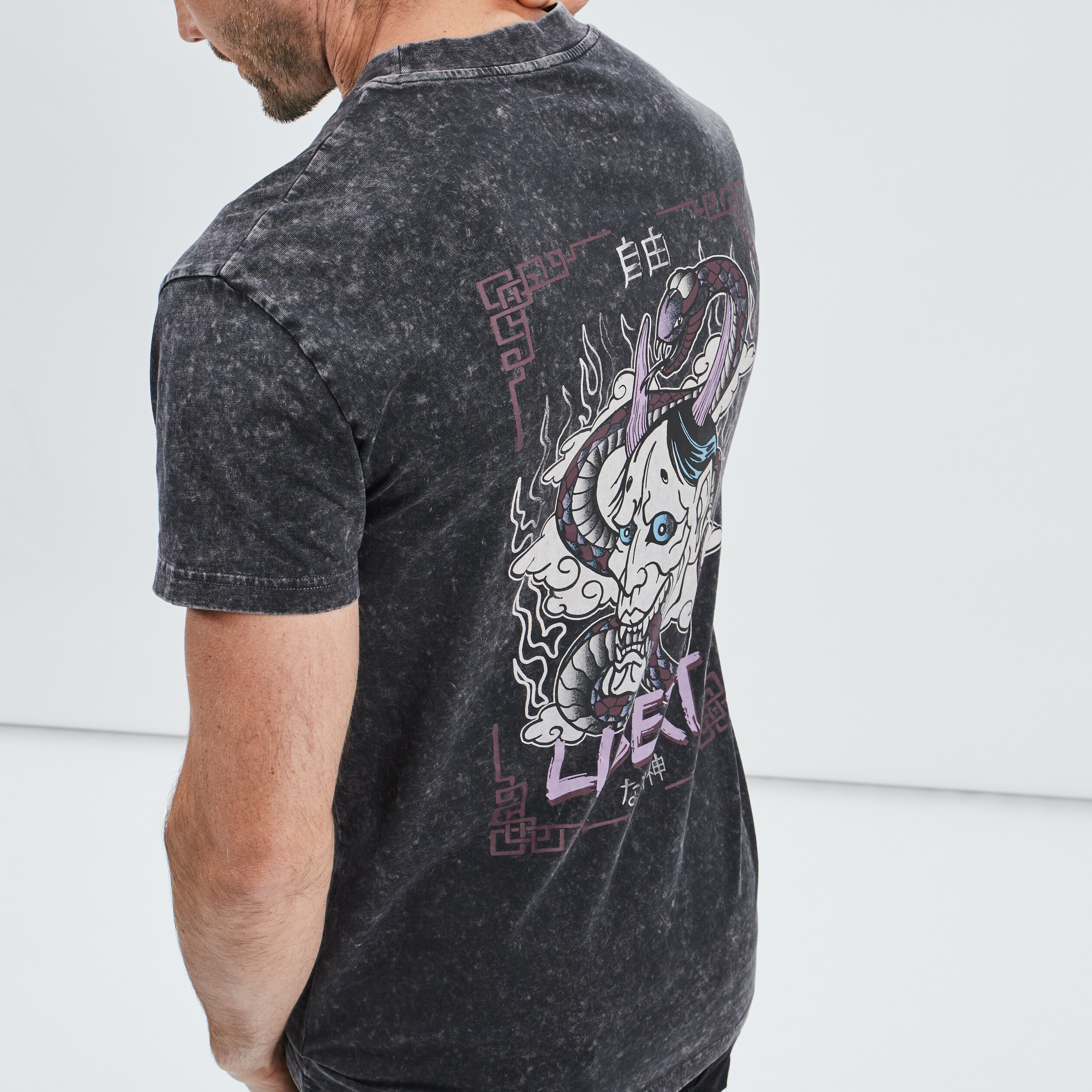 T-shirt manches courtes gris homme | La Halle
