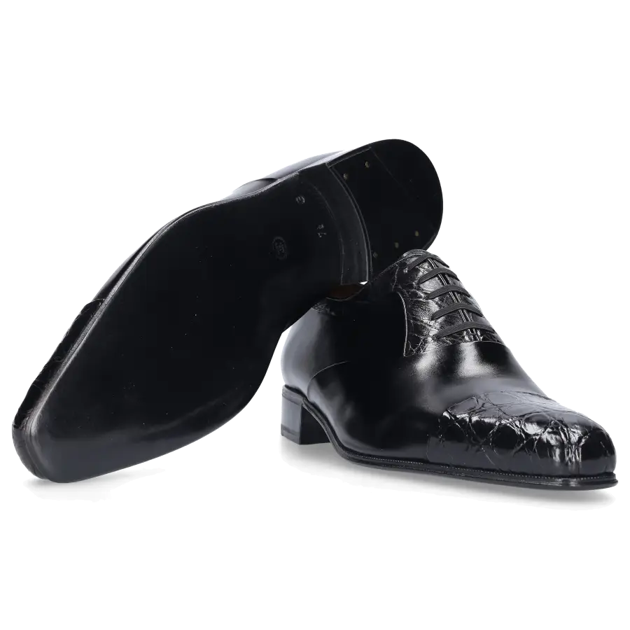 Artioli - Businessschuhe Oxford SHANTUNG Alligatorleder - schwarz