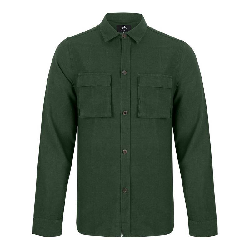 RUSTY LINEN WORKWEAR LONG SLEEVE SHIRT Langarmhemd Herren