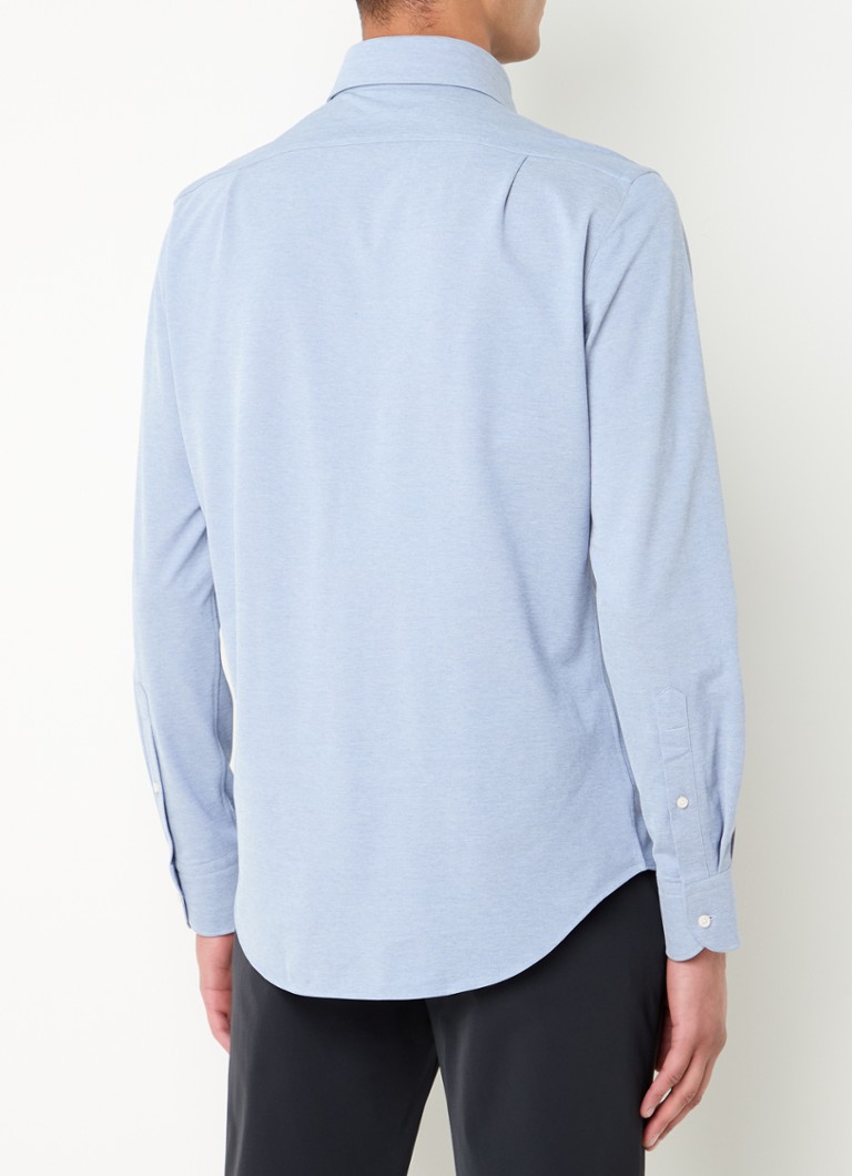 Boggi Milano Regular fit -jerseypaita, jossa aukko kauluksessa